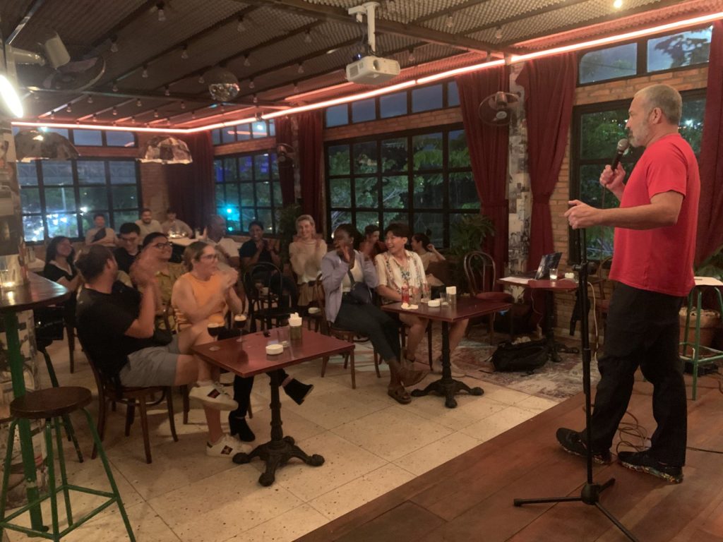 Stand-up comedy at The Return of Ahmed Ahmed!, an Asia Out Loud show at Le Cafe des Stagiaires, Saigon, photo 2