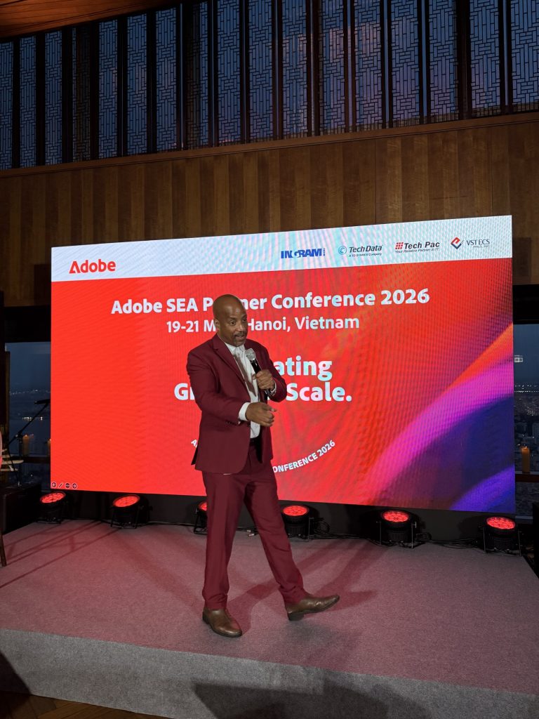 JK Hobson hosting the Adobe SEA Partner Conference 2026 in Hanoi